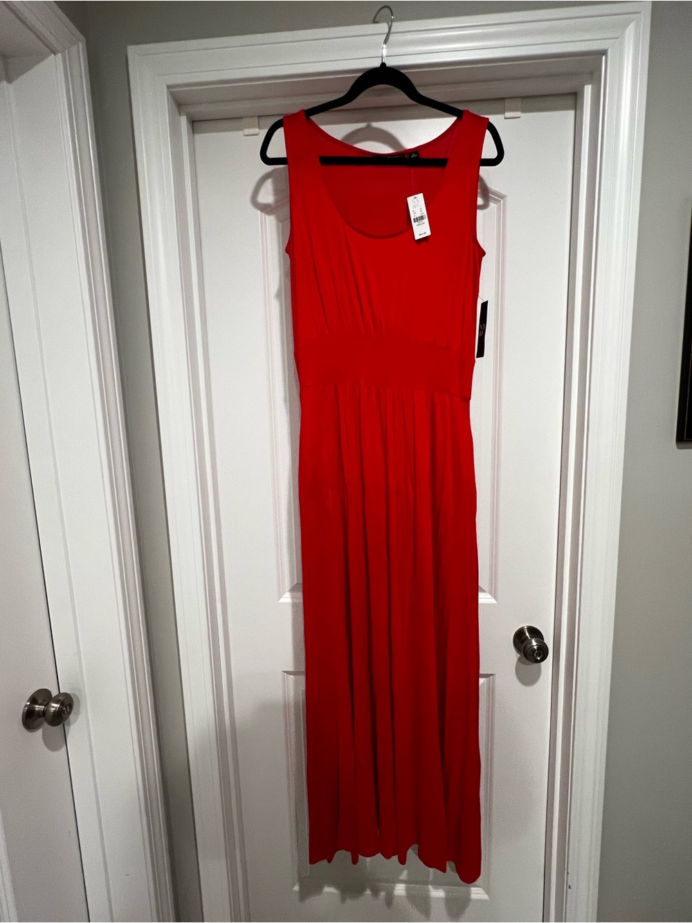 New York & Company Red Sleeveless Maxi Dress